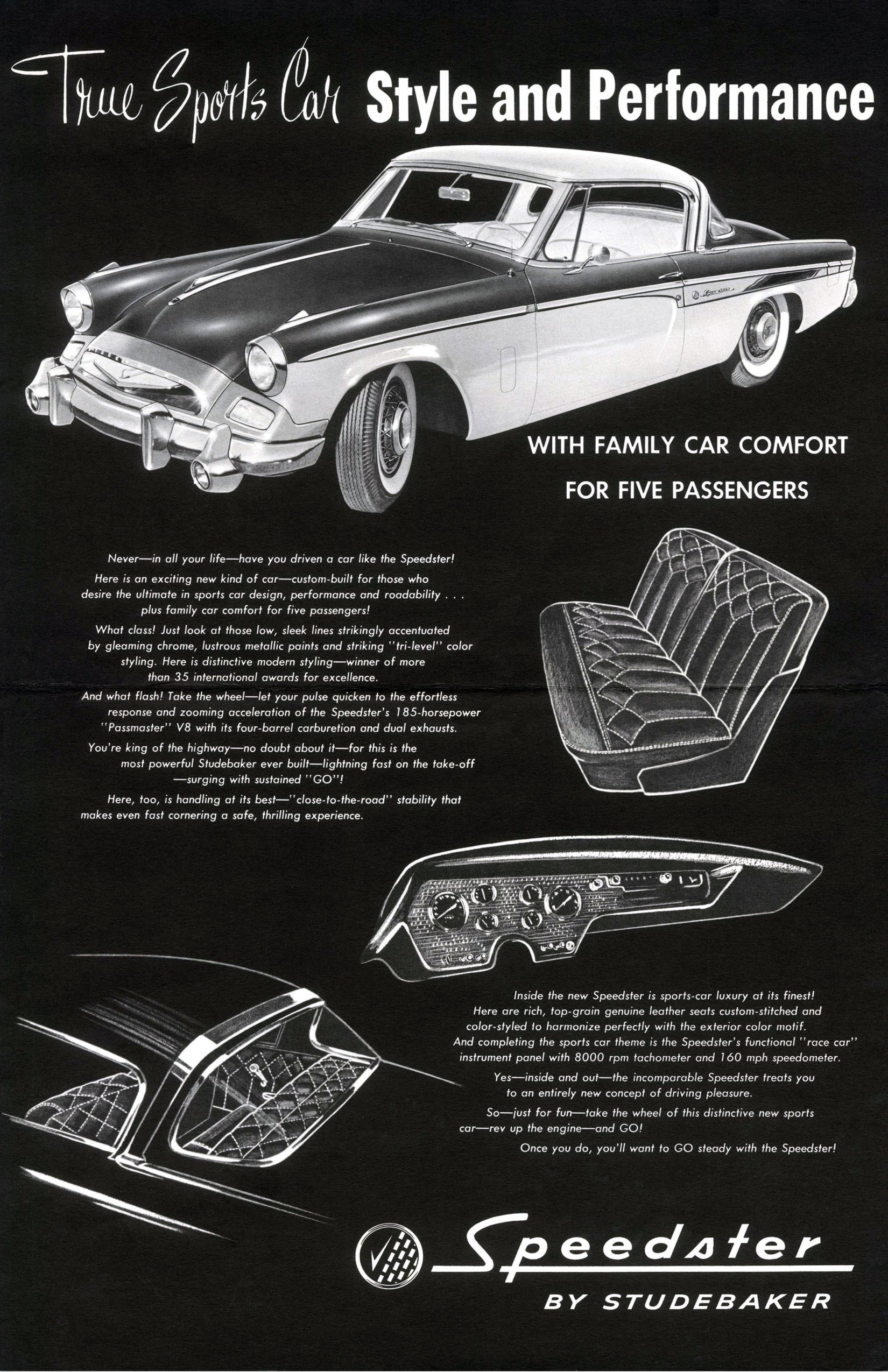 1955 Studebaker President Speedster Brochure